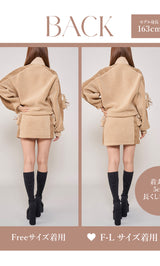 モデル：163cm（着用サイズ：FREE/F-L　着用カラー：BEG）