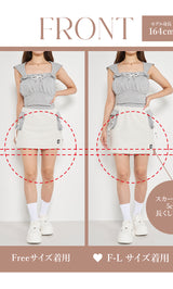 モデル：164cm（着用サイズ：FREE/F-L　着用カラー：GRY）