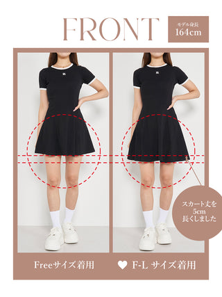 モデル：164cm（着用サイズ：FREE/F-L　着用カラー：BLK）