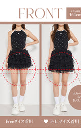 モデル：164cm（着用サイズ：FREE/F-L　着用カラー：BLK）