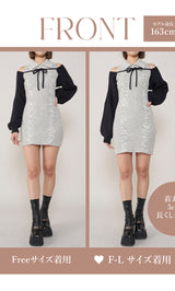 モデル：163cm（着用サイズ：FREE/F-L　着用カラー：GRY）