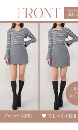 モデル：163cm（着用サイズ：FREE/F-L　着用カラー：GRY）
