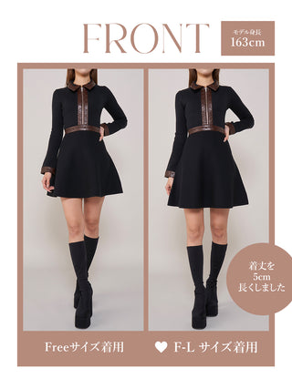 モデル：163cm（着用サイズ：FREE/F-L　着用カラー：BLK）