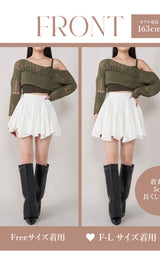 モデル：163cm（着用サイズ：FREE/F-L　着用カラー：WHT）