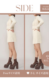 モデル：163cm（着用サイズ：FREE/F-L　着用カラー：IVO）