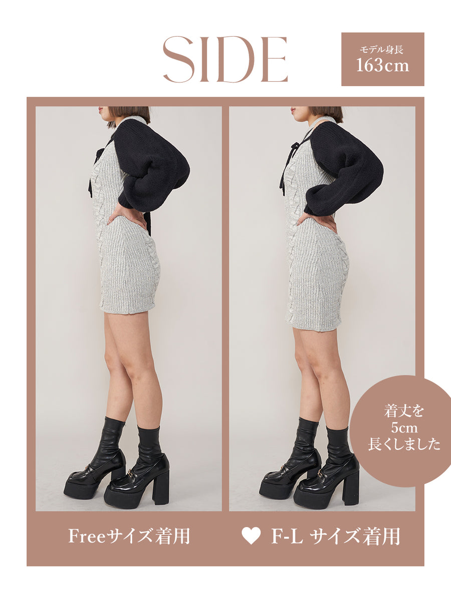 モデル：163cm（着用サイズ：FREE/F-L　着用カラー：GRY）