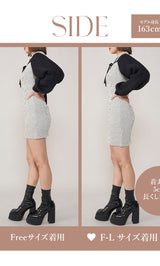 モデル：163cm（着用サイズ：FREE/F-L　着用カラー：GRY）