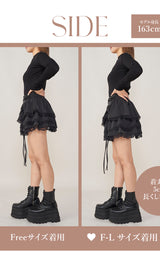 モデル：163cm（着用サイズ：FREE/F-L　着用カラー：BLK）
