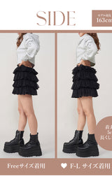モデル：163cm（着用サイズ：FREE/F-L　着用カラー：BLK）