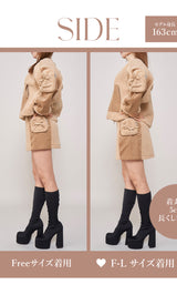モデル：163cm（着用サイズ：FREE/F-L　着用カラー：BEG）