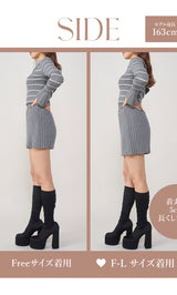 モデル：163cm（着用サイズ：FREE/F-L　着用カラー：GRY）