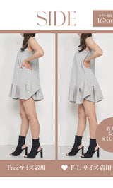 モデル：163cm（着用サイズ：FREE/F-L　着用カラー：GRY）
