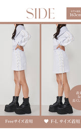 モデル：163cm（着用サイズ：FREE/F-L　着用カラー：L-GRY）
