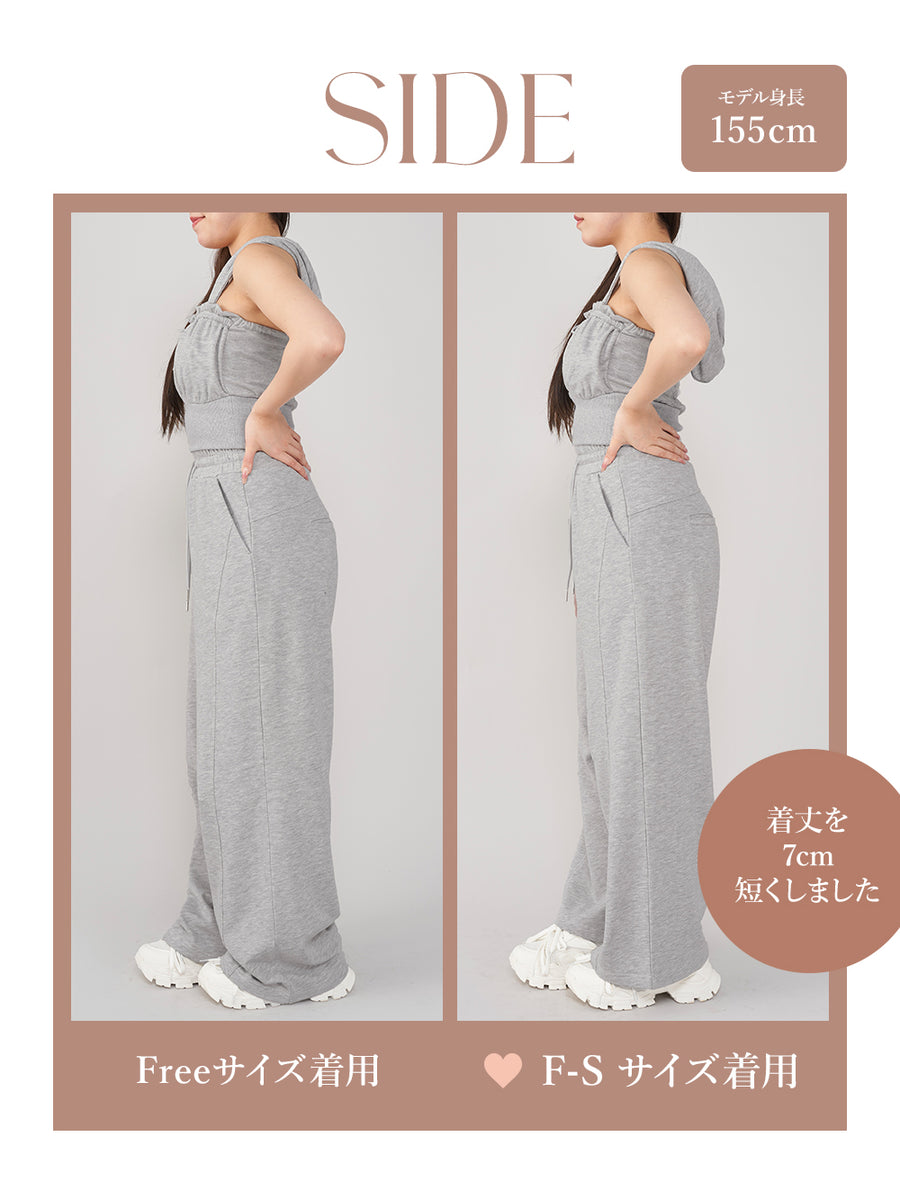 モデル：155cm（着用サイズ：F-S/FREE　着用カラー：GRY）