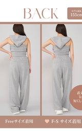 モデル：155cm（着用サイズ：F-S/FREE　着用カラー：GRY）