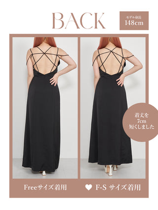 モデル：148cm（着用サイズ：F-S/FREE　着用カラー：BLK）