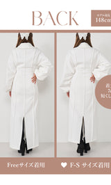 モデル：148cm（着用サイズ：F-S/FREE　着用カラー：WHT）