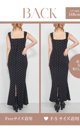 モデル：148cm（着用サイズ：F-S/FREE　着用カラー：DOT）