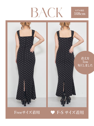 モデル：148cm（着用サイズ：F-S/FREE　着用カラー：DOT）