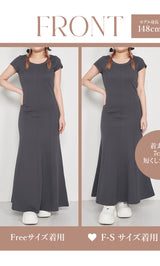 モデル：148cm（着用サイズ：F-S/FREE　着用カラー：C-GRY）