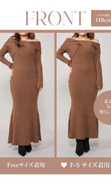 モデル：148cm（着用サイズ：F-S/FREE　着用カラー：MOC）