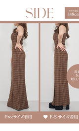モデル：148cm（着用サイズ：F-S/FREE　着用カラー：BEG）
