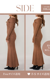 モデル：148cm（着用サイズ：F-S/FREE　着用カラー：MOC）