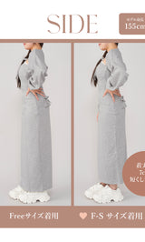 モデル：155cm（着用サイズ：F-S/FREE　着用カラー：GRY）