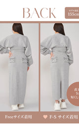 モデル：155cm（着用サイズ：F-S/FREE　着用カラー：GRY）