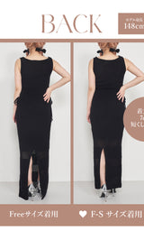 モデル：148cm（着用サイズ：F-S/FREE　着用カラー：BLK）