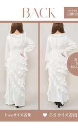 モデル：148cm（着用サイズ：F-S/FREE　着用カラー：WHT）