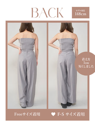 モデル：148cm（着用サイズ：F-S/FREE　着用カラー：GRY）