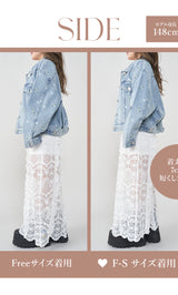モデル：148cm（着用サイズ：F-S/FREE　着用カラー：WHT）