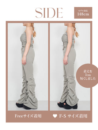 モデル：148cm（着用サイズ：F-S/FREE　着用カラー：GRY）