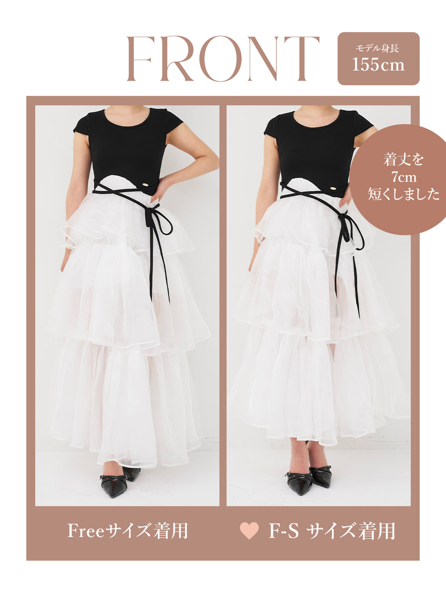 モデル：155cm（着用サイズ：F-S/FREE　着用カラー：BLK）