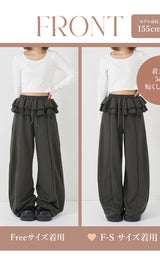 モデル：155cm（着用サイズ：F-S/FREE　着用カラー：C-GRY）