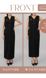 モデル：155cm（着用サイズ：FREE/F-S　着用カラー：BLK）