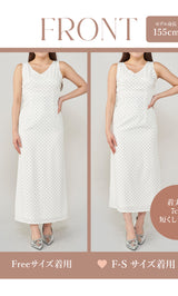 モデル：155cm（着用サイズ：F-S/FREE　着用カラー：WHT）