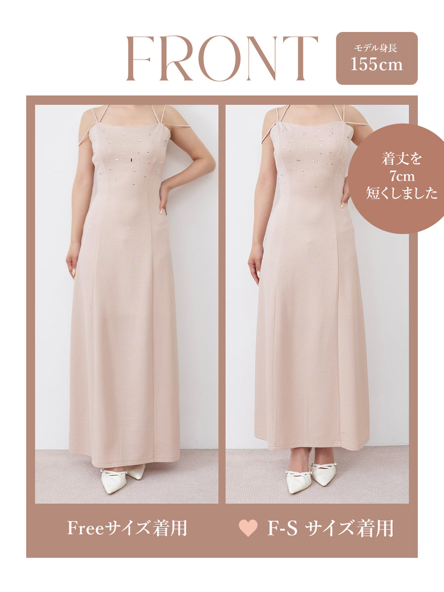 モデル：155cm（着用サイズ：F-S/FREE　着用カラー：P-BEG）