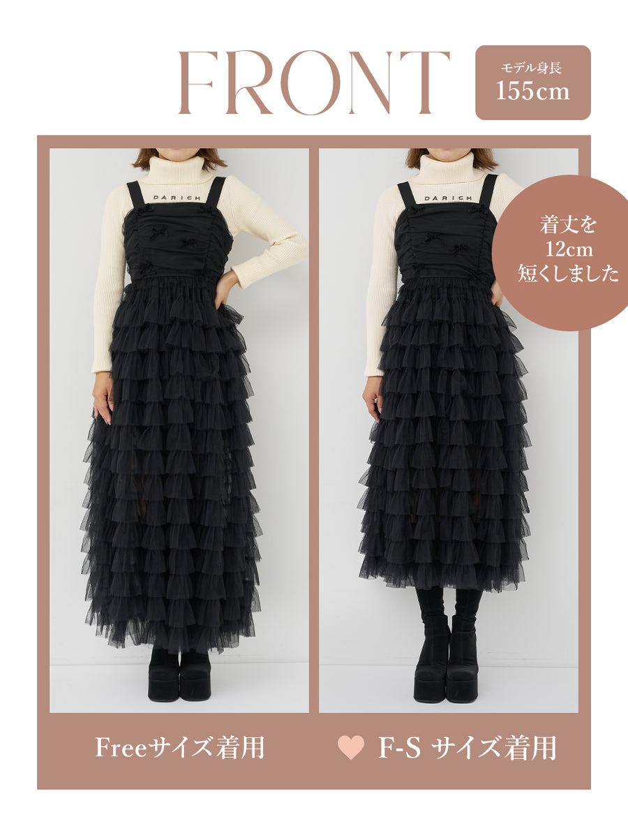 モデル：155cm（着用サイズ：F-S/FREE　着用カラー：BLK）