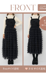 モデル：155cm（着用サイズ：F-S/FREE　着用カラー：BLK）
