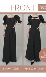 モデル：155cm（着用サイズ：F-S/FREE　着用カラー：BLK）