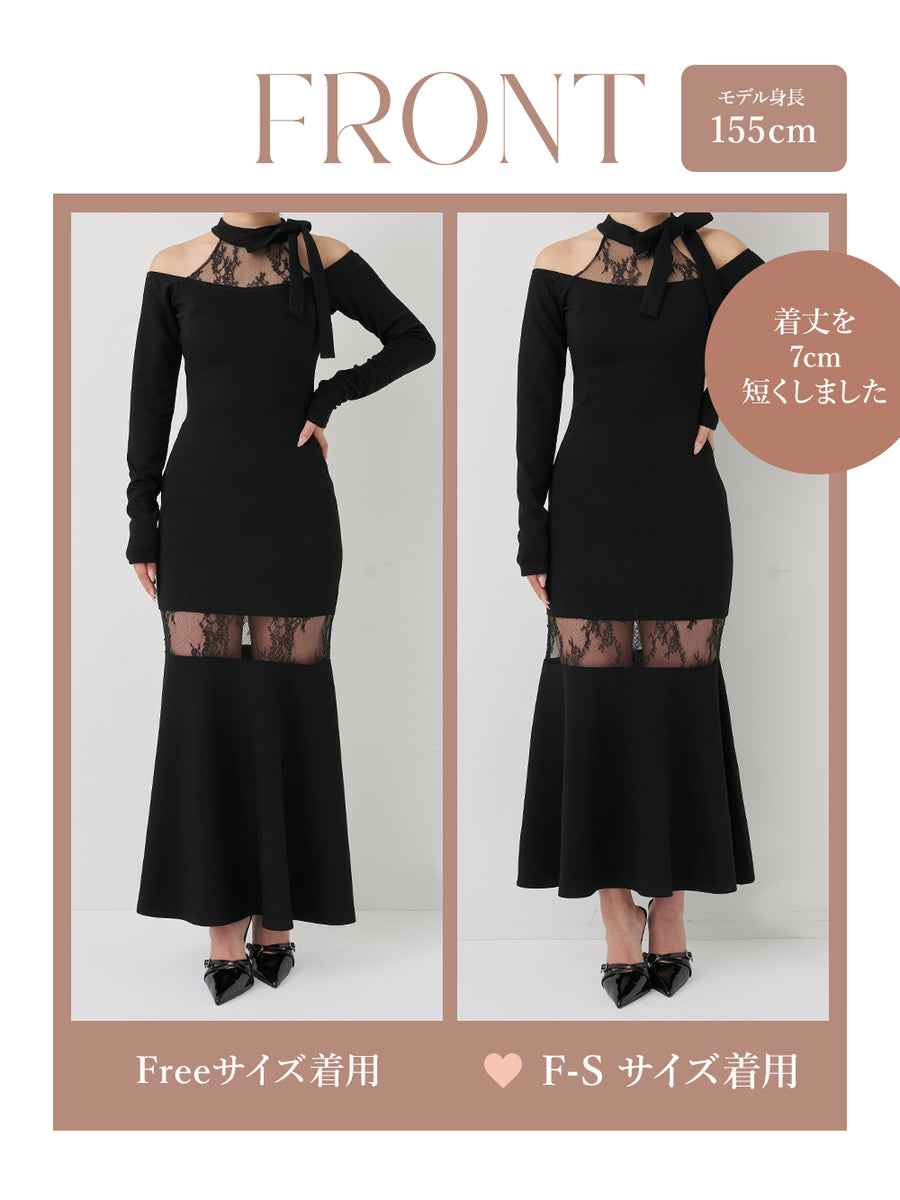 モデル：155cm（着用サイズ：F-S/FREE　着用カラー：BLK）