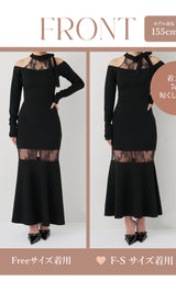 ポイントレースカットロングワンピース – Darich (ダーリッチ)