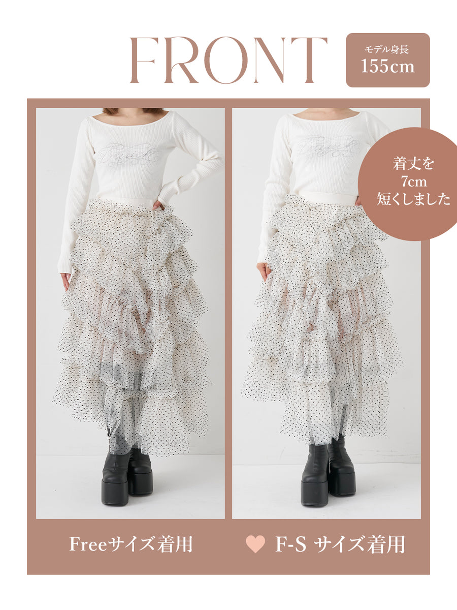 モデル：155cm（着用サイズ：F-S/FREE　着用カラー：WHT）