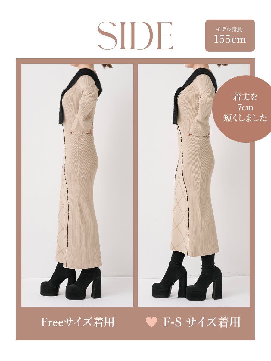 モデル：155cm（着用サイズ：F-S/FREE　着用カラー：BEG）