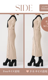 モデル：155cm（着用サイズ：F-S/FREE　着用カラー：BEG）