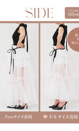 モデル：155cm（着用サイズ：F-S/FREE　着用カラー：BLK）