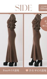 モデル：155cm（着用サイズ：F-S/FREE　着用カラー：BRN）
