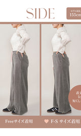 モデル：163cm（着用サイズ：FREE/F-L　着用カラー：C-GRY）